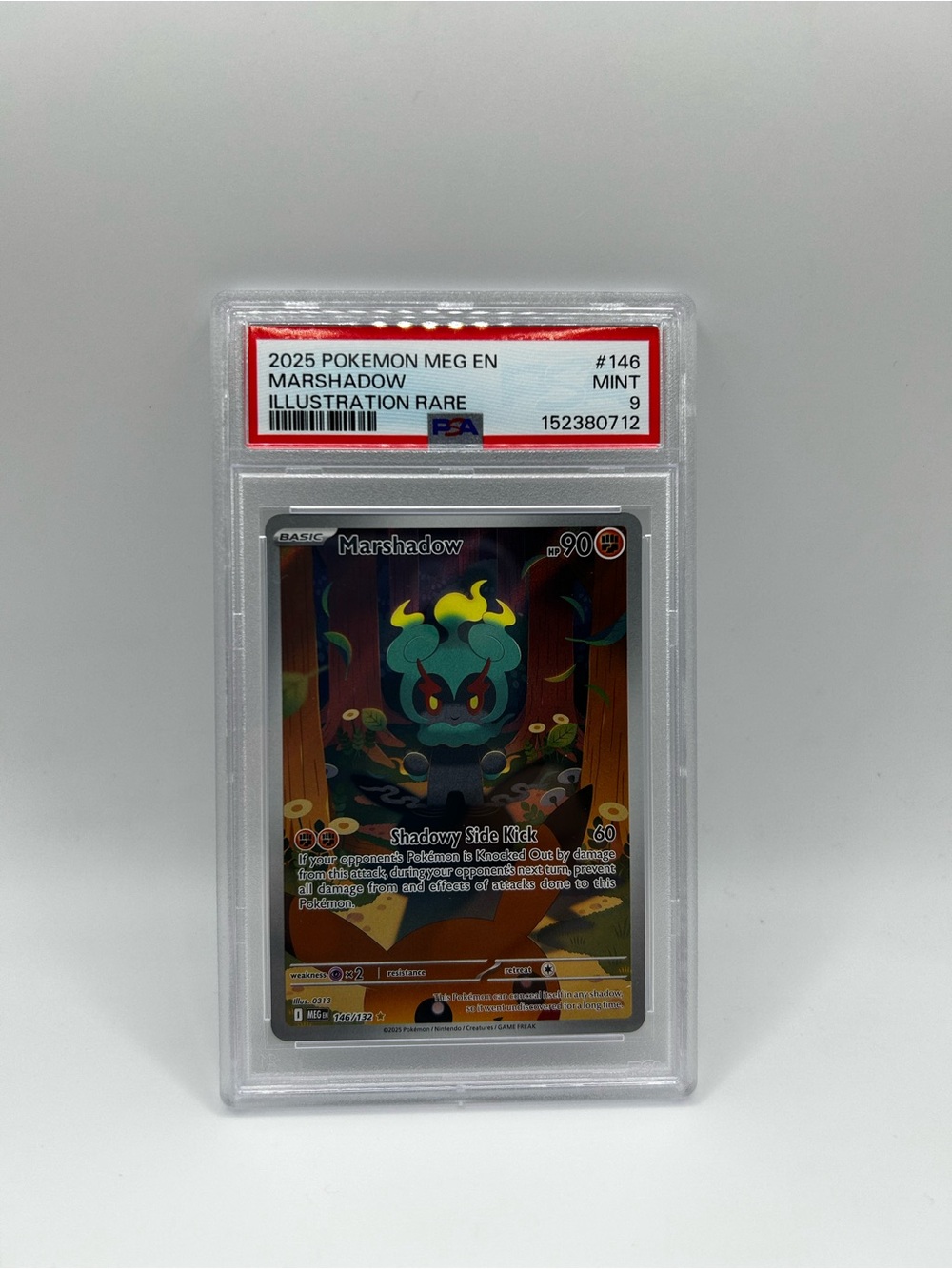 Pokemon Marshadow Illustration Rare PSA 9 Graded Card - 2025 MEG EN